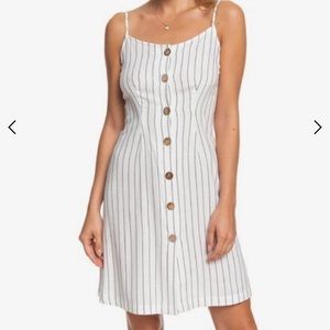 NWT Roxy Sweet About Me Strappy Buttoned Dress